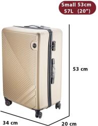 Dollcini Dollcini, Világjáró Bőrönd 28"24"20" ABS anyagú - Arany - 53x 20 x 34cm (357910-227C)