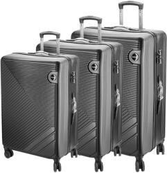 Dollcini Dollcini, Világjáró Bőrönd 28"24"20" ABS anyagú - Fekete - 3db-os Bőrönd szett (357910-221D)