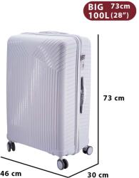 Dollcini PP Gurulós Bőrönd Utazáshoz - Több Méret és Szín - Szürke - 68x 30x 46cm (357910-203A)