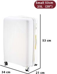 Dollcini PP Gurulós Bőrönd Utazáshoz - Több Méret és Szín - Fehér - 53x 21 x 34cm (357910-204C)