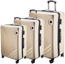 Dollcini Dollcini, Világjáró Bőrönd 28"24"20" ABS anyagú - Arany - 3db-os Bőrönd szett (357910-227D)