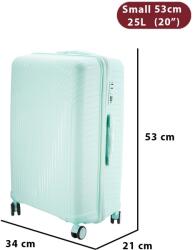 Dollcini PP Gurulós Bőrönd Utazáshoz - Több Méret és Szín - Zöld - 53x 21 x 34cm (357910-206C)