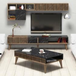 ASIR Seturi de mobilă living Milan - Walnut, Black (845HCT5252)