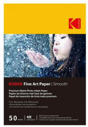 Kodak Fotópapír KODAK Fine Art Smooth 10x15 cm 230g 50 ív/csomag (KO-9891093) - papir-bolt
