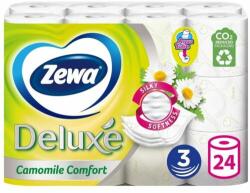 Zewa Toalettpapír 3 rétegű kistekercses 100% cellulóz 24 tekercs/csomag Deluxe Zewa Camomile Comfort hófehér (52632) - best-toner