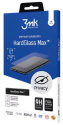 3mk Protection HARD GLASS MAX PRIVACY képernyővédő üveg (3D full cover, íves, betekintés elleni védelem, 0.3mm, 9H) FEKETE Apple iPhone 15 Pro (GP-147624)