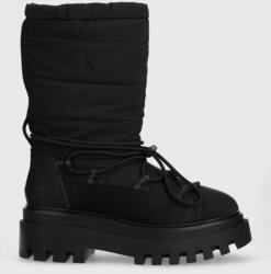 Calvin Klein Jeans hócipő FLATFORM SNOW BOOT NYLON WN fekete, YW0YW01146 - fekete Női 36