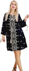 Ie traditionala Rochie Dama Neagra cu Broderie crem - Albena 2