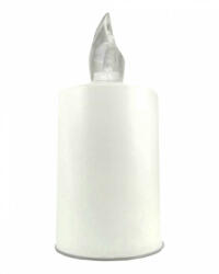 BC LED mécses fehér gyertya - átlátszó láng - elemmel