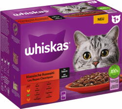 Whiskas Klasszikus válogatás szószban 1+ nedves macskatáp - Multipack 12x85g - 1.020 g
