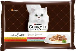 Gourmet A La Carte csirkével, marhával, pisztránggal, fekete tőkehallal 4x85g - 340 g