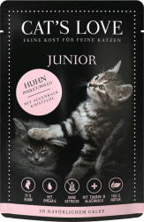CAT’S LOVE Nedves macskaeledel - "Junior Pur" Csirke - 85 g