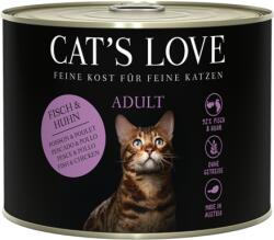 CAT’S LOVE Nedves macskaeledel - "Adult Mix" Hal és Csirke - 200 g