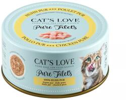 CAT’S LOVE Pure Filets nedves macskaeledel - Csirke - 100 g