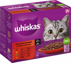 Whiskas Klasszikus válogatás szószban 7+ nedves macskatáp - Multipack 12x85g - 1.020 g