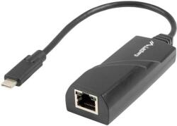 Lanberg Adaptor LAN Gigabit Lanberg 41871, USB 3.1 tip C la RJ45 ethernet 1000 Mbps (Negru) (NC-1000-02)