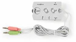 Nedis Comutator audio | Conector de intrare: 2 x 3, 5 mm Plug | Conector de ieșire: 3 x 3, 5 mm Socket + 2, 5 mm Socket | Funcție de control: manual | Număr de butoane: 3 (ASCR10020GY)