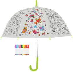 Esschert Design Kifesthető kis madaras gyerek esernyő, filctollakkal (KG276)