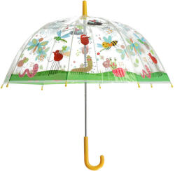 Esschert Design Átlátszó gyerek esernyő, rovarok, apró állatok mintával (KG264)