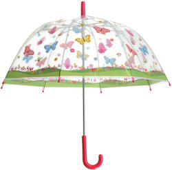 Esschert Design Átlátszó gyerek esernyő, pillangó mintával (KG259)