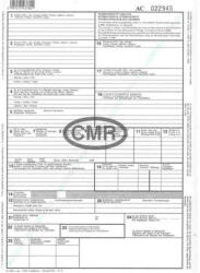  B. CMR A4 6lapos álló " Nemzetközi CMR fuvarlevél" nyomtatvány (B.CMR)