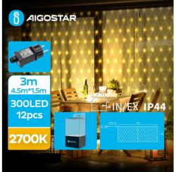 Aigostar Instalație LED de Crăciun de exterior 300xLED/8 funcții 7, 5x1, 5m IP44 alb cald Aigostar (AI0498)