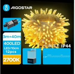 Aigostar Instalație LED de Crăciun de exterior 400xLED/8 funcții 43m IP44 alb cald Aigostar (AI0486)