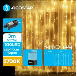 Aigostar Instalație LED de Crăciun de exterior 100xLED/8 funcții 4x1m IP44 alb cald Aigostar (AI0456)