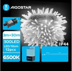 Aigostar Instalație LED de Crăciun de exterior 300xLED/8 funcții 33m IP44 alb rece Aigostar (AI0488)