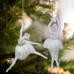 Family Collection Karácsonyi dísz - akril balerina - 14 x 4 x 4 cm - 2 db / csomag - 58512