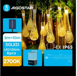 Aigostar B. V. Aigostar - LED Napelemes dekoratív lánc 50xLED/8 funkció 12m IP65 meleg fehér AI0411 (AI0411)