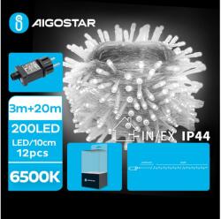 Aigostar B. V. Aigostar - LED Karácsonyi kültéri lánc 200xLED/8 funkció 23m IP44 hideg fehér AI0451 (AI0451)