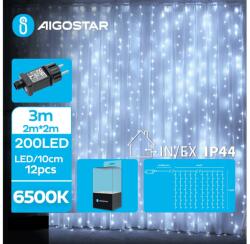 Aigostar B. V. Aigostar - LED Karácsonyi kültéri lánc 200xLED/8 funkció 5x2m IP44 hideg fehér B10303JT9 (AI0460)