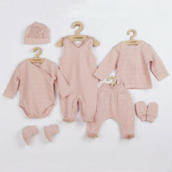 7-részes baba együttes újszülötteknek New Baby I AM rózsaszín - 62 (3-6 h)