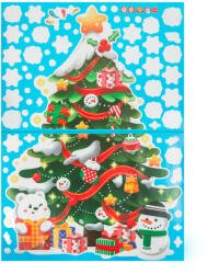 Family Collection Karácsonyi matrica szett - karácsonyfa - 62 x 70 cm (58533)