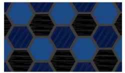 Notrax Déco Design Imperial Honeycomb beltéri tisztítószőnyeg, kék, 150 x 90 cm