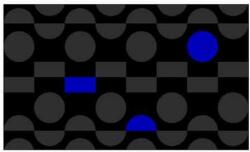 Notrax Déco Design Imperial Dotz beltéri takarítószőnyeg, szürke/kék, 150 x 90 cm