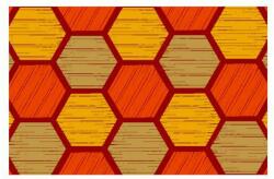 Notrax Déco Design Imperial Honeycomb beltéri takarítószőnyeg, narancssárga, 60 x 90 cm