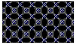 Notrax Déco Design Imperial Retro beltéri takarítószőnyeg, kék/fekete, 150 x 90 cm