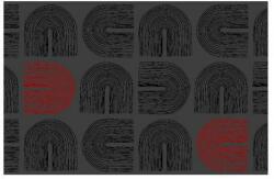 Notrax Déco Design Imperial Arches beltéri takarítószőnyeg, fekete/piros, 150 x 90 cm