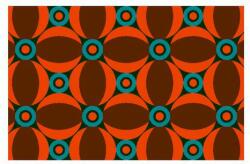 Notrax Déco Design Imperial Retro Retro beltéri takarítószőnyeg, narancssárga, 150 x 90 cm