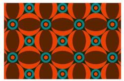 Notrax Déco Design Imperial Retro Retro beltéri takarítószőnyeg, narancssárga, 120 x 180 cm