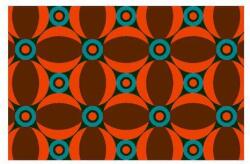 Notrax Déco Design Imperial Retro Retro beltéri takarítószőnyeg, narancssárga, 120 x 180 cm