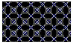 Notrax Déco Design Imperial Retro Retro beltéri takarítószőnyeg, kék/fekete, 120 x 180 cm