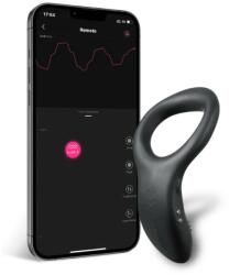 Lovense Inel de Penis Lovense Diamo, Bluetooth Control, Free App, Silicon, Negru