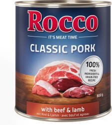 Rocco 6x800g Rocco Classic Pork Marha & bárány nedves kutyatáp