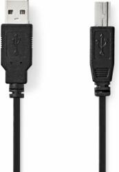 Nedis USB-A apa - USB-B apa USB kábel - Fekete (3m) (CCGL60100BK30)