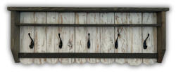 Fali fogas - Vintage - rusztikus tömörfa bútor ( fehér / barna ) - miniwebshop - 26 900 Ft