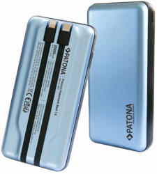 PATONA Premium Powerbank Stark 1.0 PD65W 20000mAh 2 integrált töltőkábellel USB-C Lightning (PT-9991)