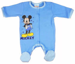 Disney Mickey hosszú ujjú pamut elöl patentos rugdalózó (56) - kék - babyshopkaposvar